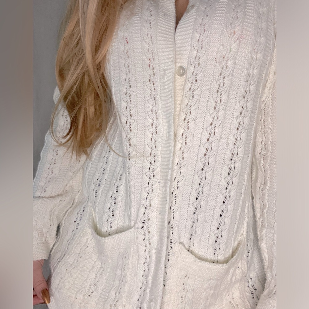 Knitted cardigan sweater